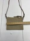 Old Navy Beige￼ Faux Suede Small Two Zipper Crossbody Bag Purse New