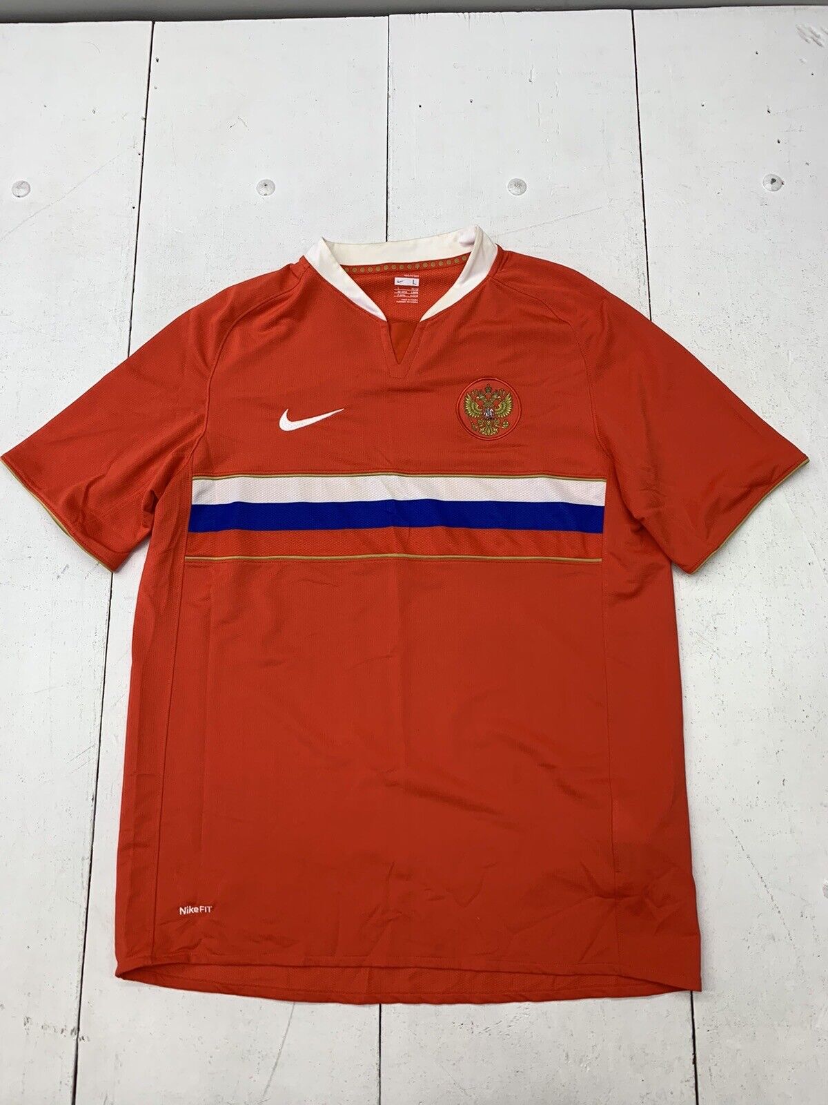 Nike Mens Red Russia National Soccer Jersey Size Large