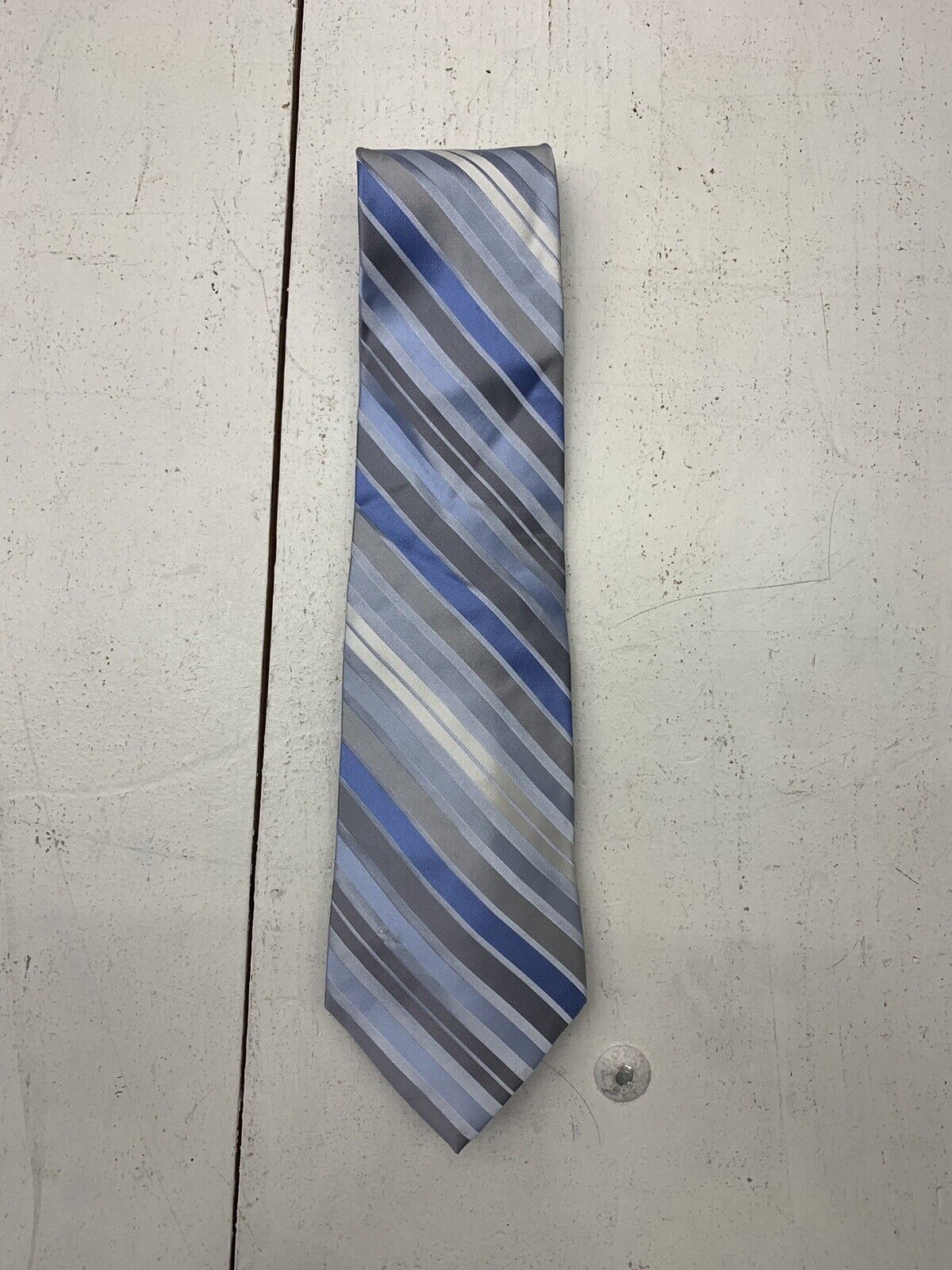 Mens Multicolor Blue Striped Neck Tie