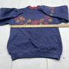 Vintage Art Unlimited Navy Blue Leaf Autumn Sweatshirt Adults Size Medium