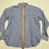 Mine mens Blue Striped linen Long Sleeve Button up size XL