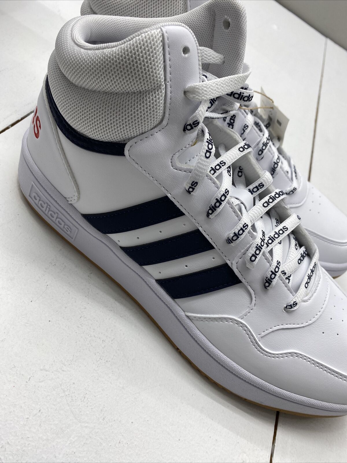 Adidas FZ5668 White/Navy Basketball Sneakers Men's Size - beyond exchange