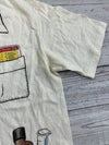 Vintage 80s Hanes White REGISTERED PHARMACIST Single Stitch T Shirt Size Medium*