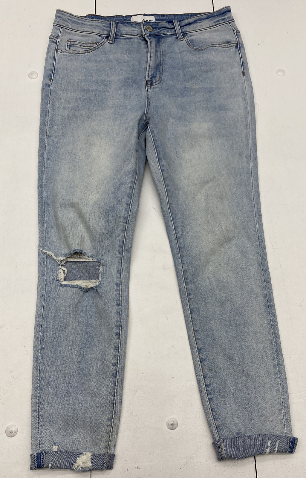 Vervet Radmore High Rise Slim Crop/Double Cuff Skinny Denim Jeans Size 31