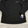 Champion Sport Black Shoulder Zip Pullover Sweater Women Size Small NEW Mock Nec