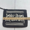 Splendid “Smiles &amp; Stripes, Best Worn Daily” Canvas Wristlet New