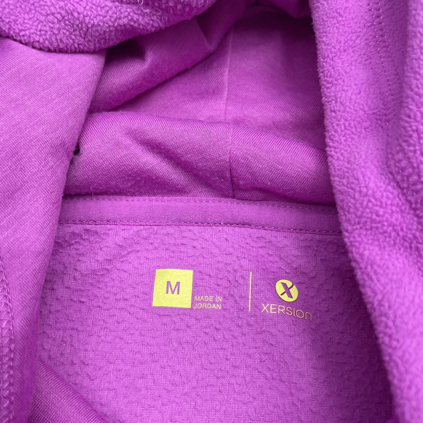 Xersion Purple Fleece Cowl Neck Hoodie Women's Size Medium - beyond exchange