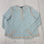 Lisa Todd Baby Blue Long Sleeve Jersey T-Shirt 1/4 Button Women Size M NEW