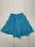 Womens Blue Elastic Waist Skirt