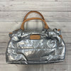 Kate Spade Metallic Silver Quilted Nylon Puffer Shoulder Purse