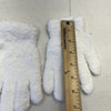 White Fuzzy Knit Gloves Womens One Size NEW