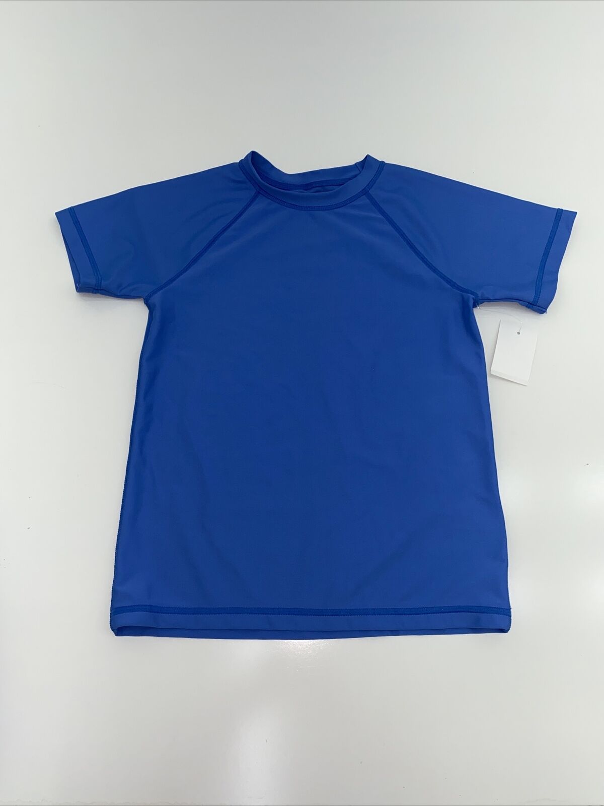 Crewcuts by J. Crew Blue Short Sleeve Rash Guard UPF 50+ Swim Shirt Size S New