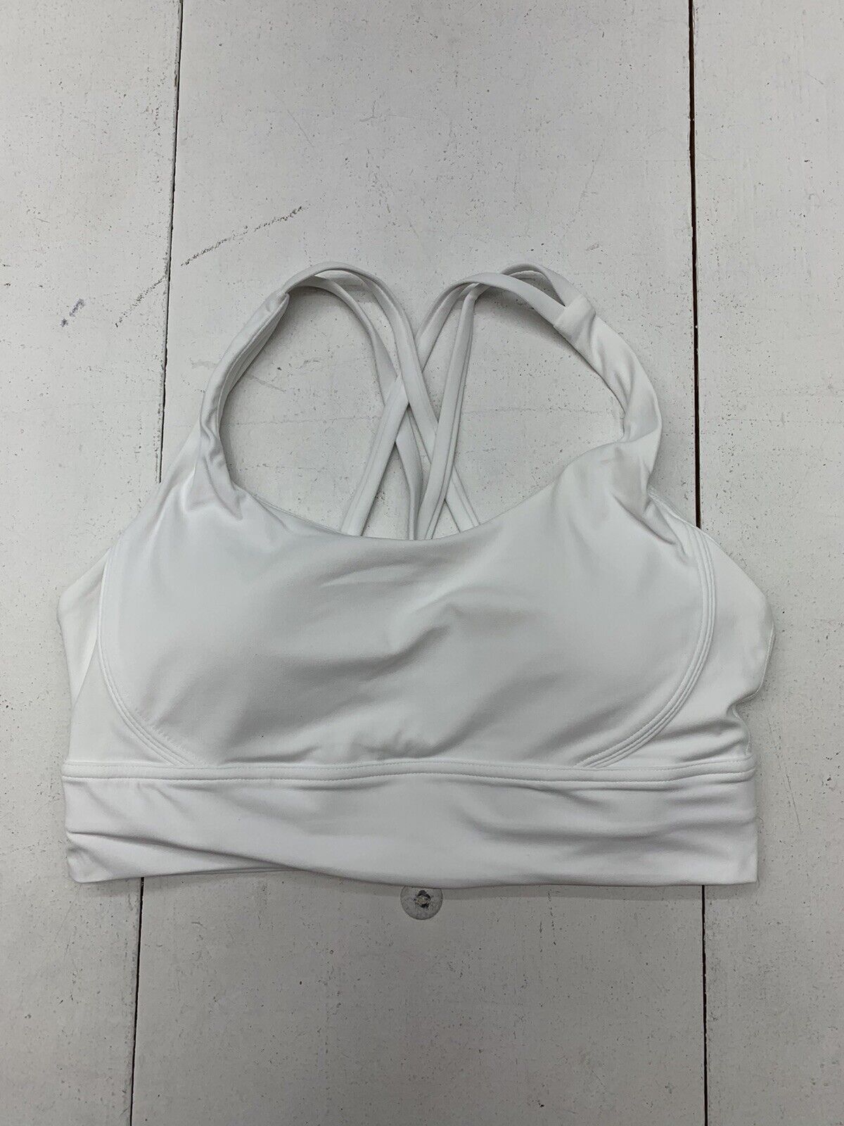 Unbranded Womens White Padded Sports Bra Size Large - beyond exchange