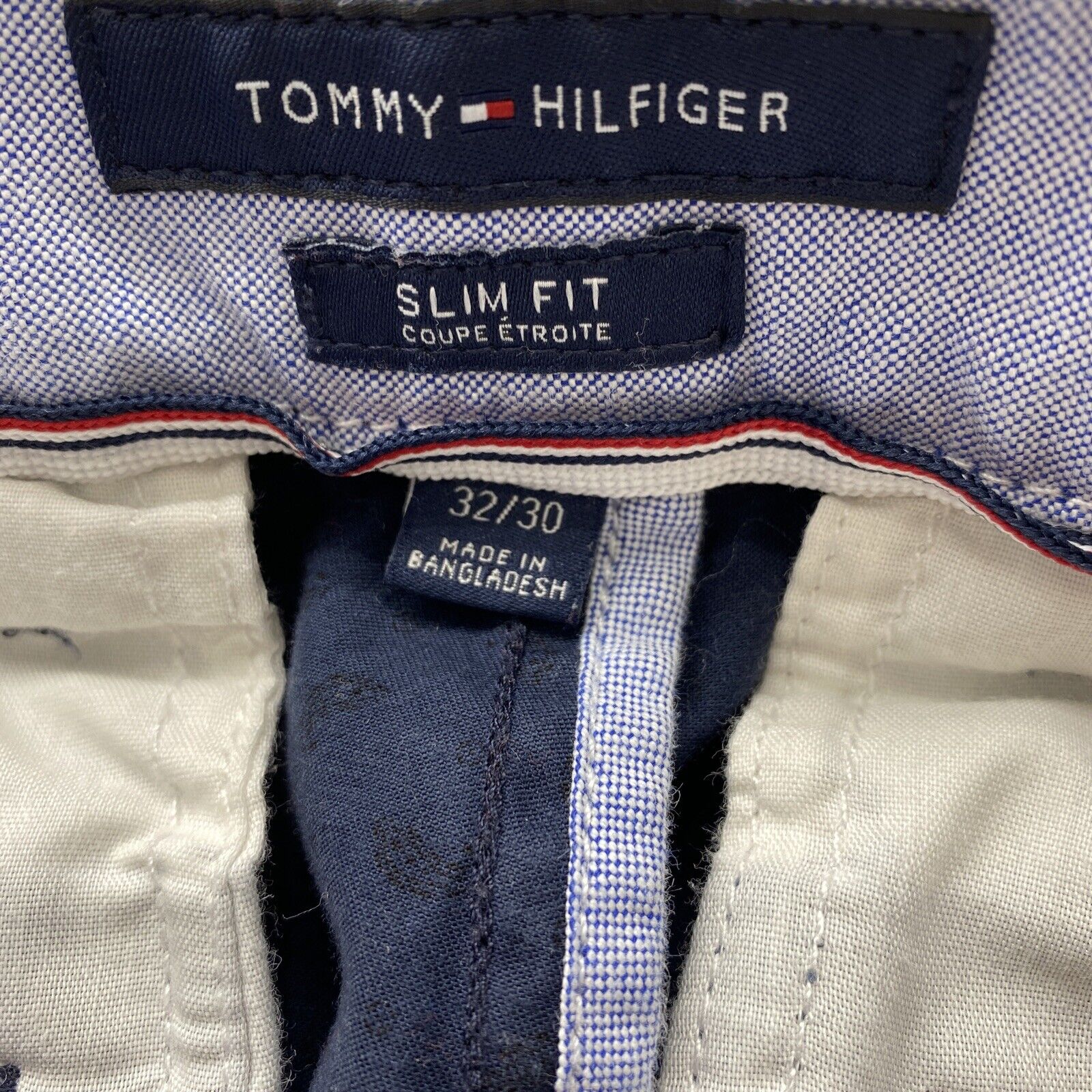 Tommy Hilfiger Navy Blue Slim Fit Coupe Etroite Pants Size 32X30 - beyond exchange