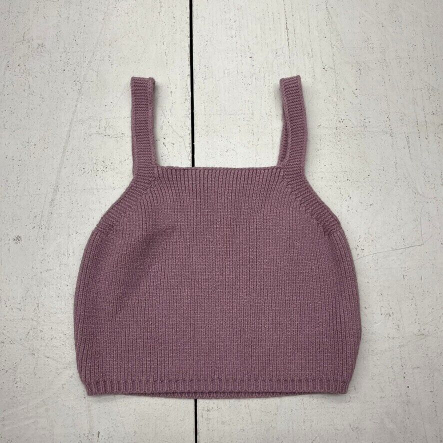 Pretty Little Thing Purple Knit Cropped Tank Top Women's Size 2