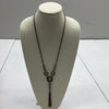 Rope Chain Necklace Geometric Pendant With Chain Tassel 13-14.5”