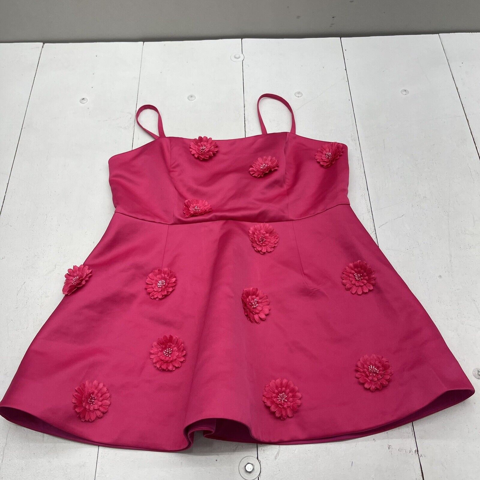 Fashion Nova Talia Pink Embellished Floral Mini Dress Women's Size