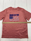 Mens Pink Made In The USA Short Sleeve Graphic Tee Size Large