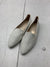 Womens White Woven Plaid Slip On Sandals Size 8.5