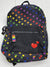 SPENCERS Black Rainbow Heart Backpack NEW