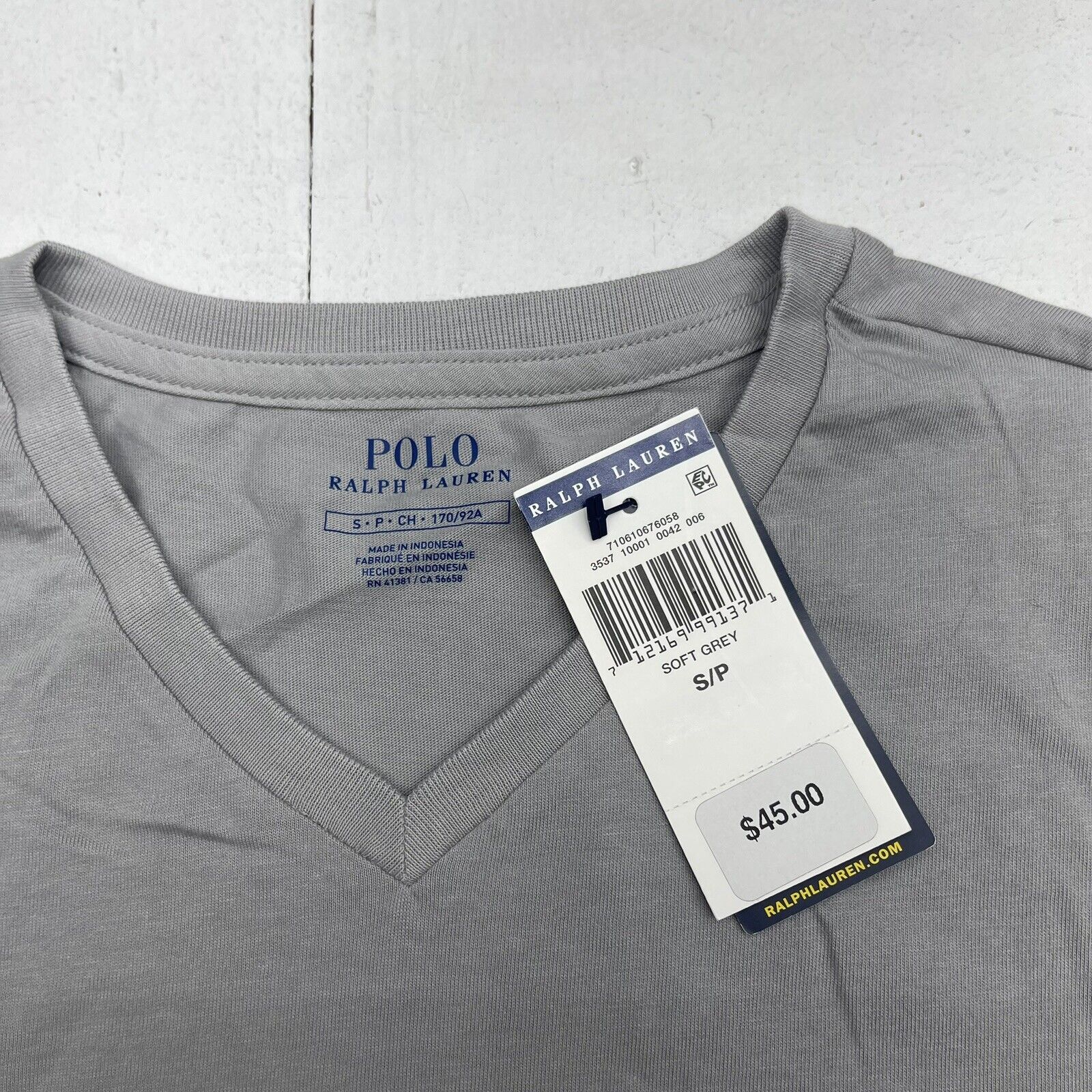T-shirt POLO RALPH LAUREN Short Sleeve V-Neck T-Shirt Branco de
