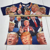 Mr 1991 INC &amp; Miss Go Trump All Over Print Short Sleeve T Shirt Mens Size XL