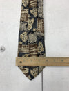 Enro Mens Brown Floral Print Neck Tie One Size