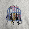 VINTAGE Fruit Of The Loom Embroidered Cat Turtleneck Sweatshirt Women Size L