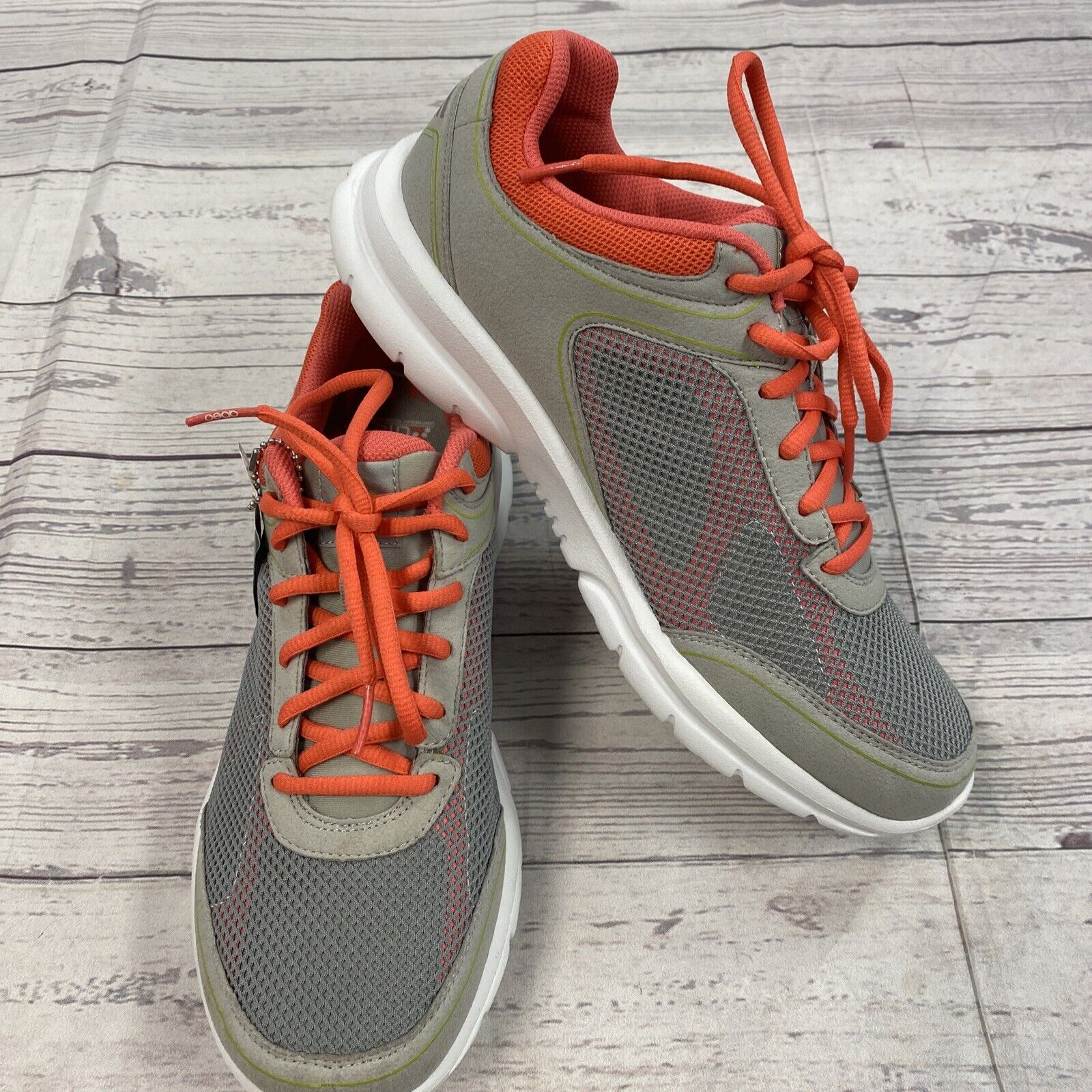 ABEO Swift Walking Shoes Sneakers Comfort Gray/Melon Women’s Size 10 New*