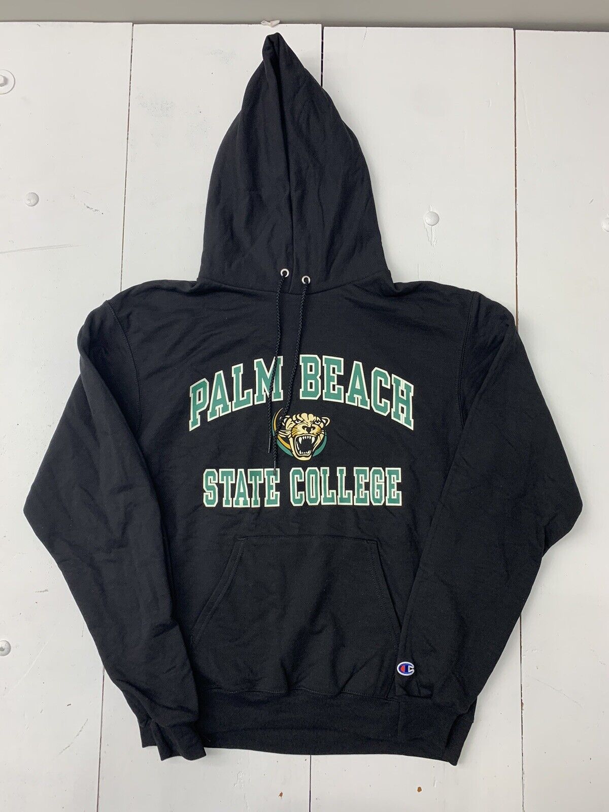 Champion Palm Beach State College Black Pullover Sweater Mens Size Medium New