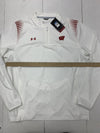 Under Armour Mens Wisconsin Badgers White 1/4 Zip Pullover Size Large