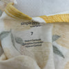 Simple Joys Yellow Lemon Print Sleeveless Dress Girls Size 7 NEW