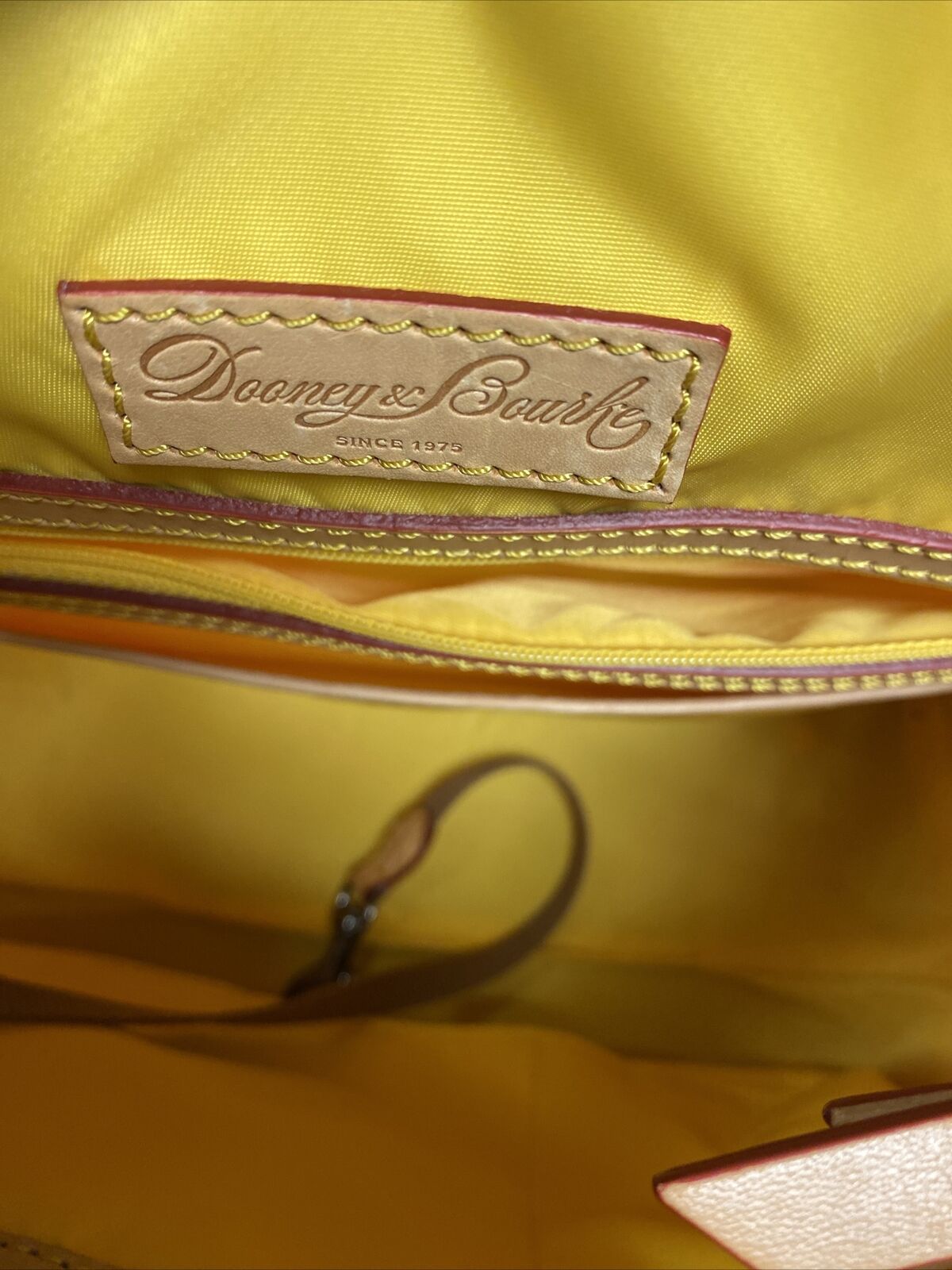 DOONEY & BOURKE Yellow PVC Multi Floral Satchel Shoulder Bag Leather T -  beyond exchange