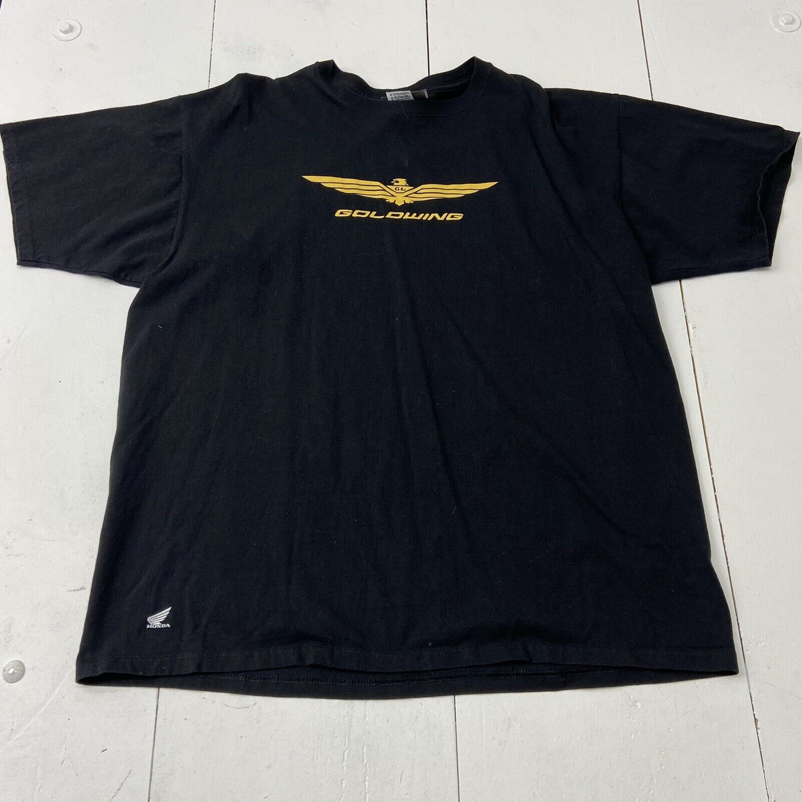 Vintage PS Black Honda Gold Wing Motorcycle Short Sleeve T-Shirt Men Size 2XL