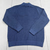 Duluth Brigadier Blue Button Mock Neck Sweater Mens Size Large New