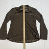 Nic+Zoe Womens Brown Floral Lace Long Sleeve Top Size XL