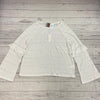 Lucky Brand White Long Bell Ruffle Sleeve Blouse Shirt Women Size XL NEW