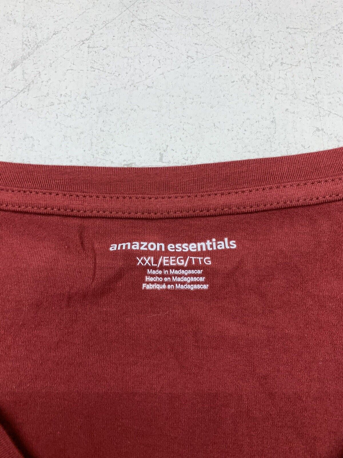 Essentials Mens Red V Neck Short Sleeve Shirt Size XXL - beyond  exchange