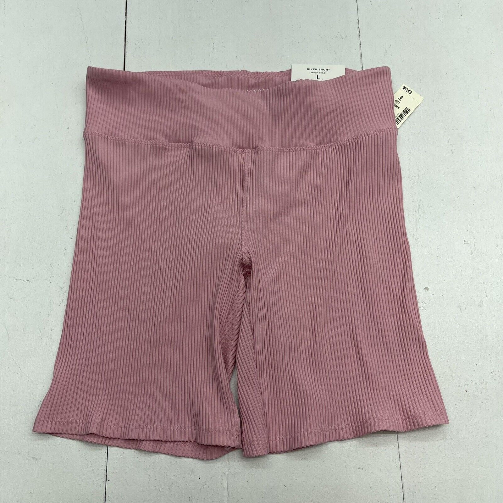 Aeropostale Pink Ribbed High Rise Biker Shorts Women’s Large New