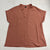 Shein Brown Orange Short Sleeve V-Neck T-Shirt Women’s Size Medium NEW