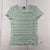 Old Navy White & Green Striped Rib-Knit T-Shirt Girls Size Medium (8) NEW