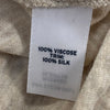 Trouve Oatmeal Ash Rose Silk Trim No Sleeve Shirt Blouse Women Size L NEW