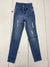 Nicolette Womens Blue Denim Distressed Jeans Size 9