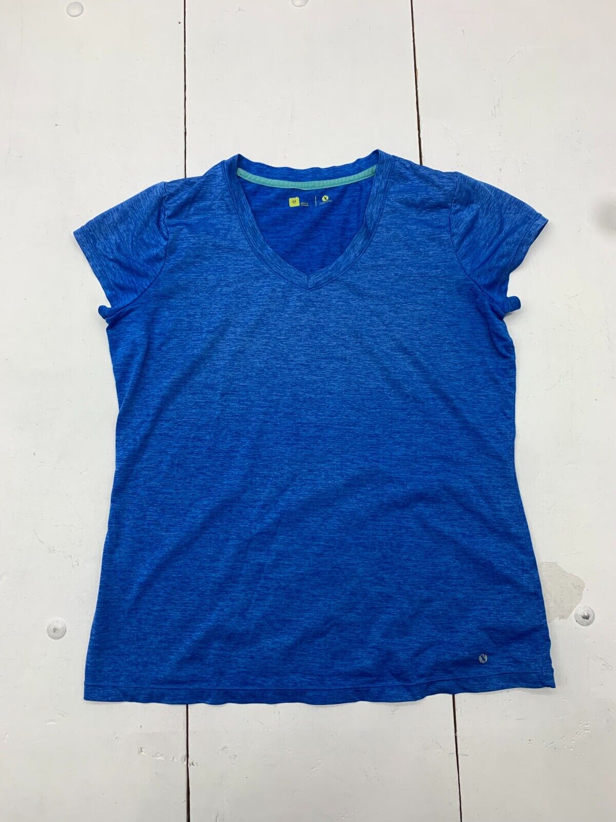 Xersion Womens Blue Athletic Short Sleeve Shirt Size Medium