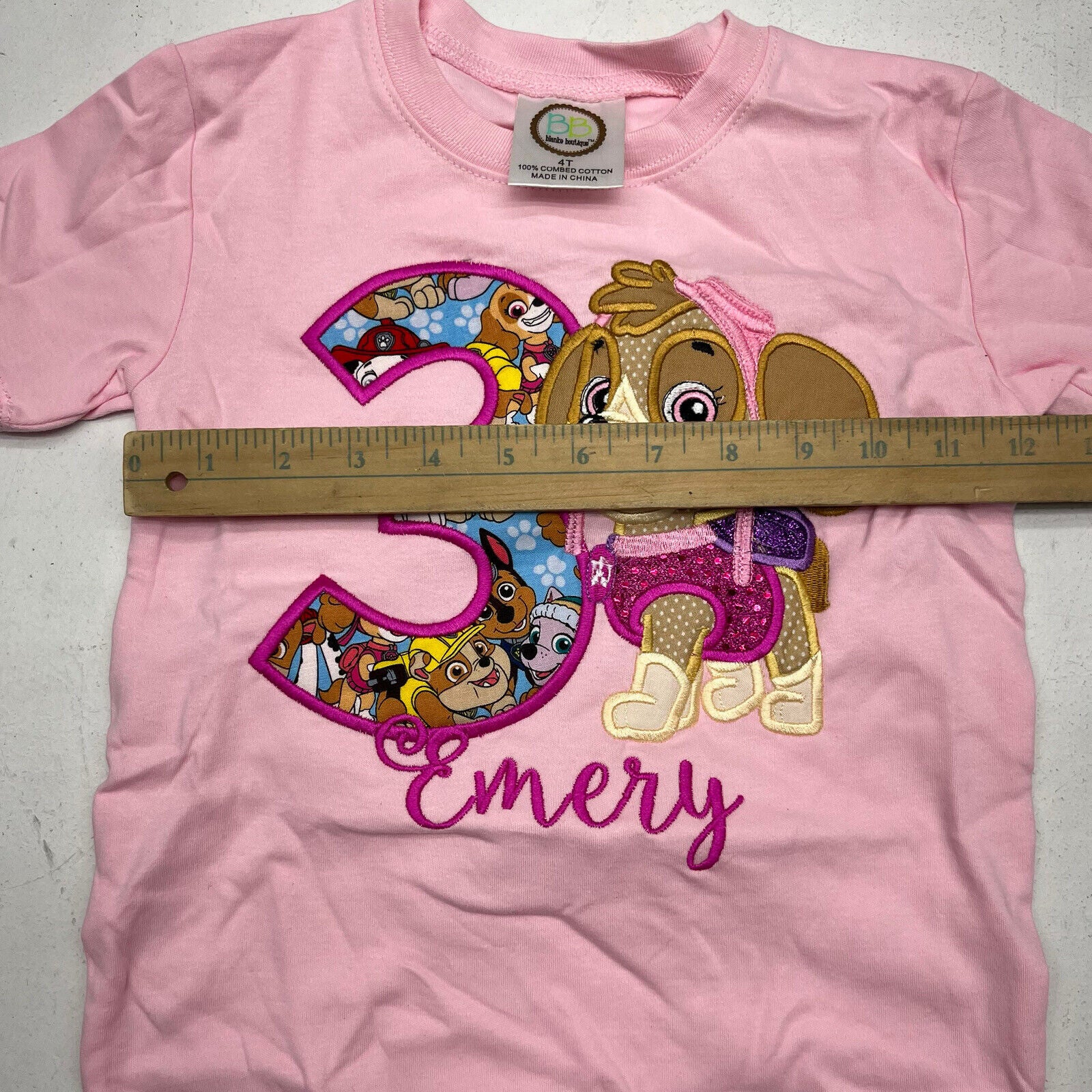 Blanke Boutique Pink Paw Patrol Short Sleeve T-Shirt Girls Size 4T NEW -  beyond exchange