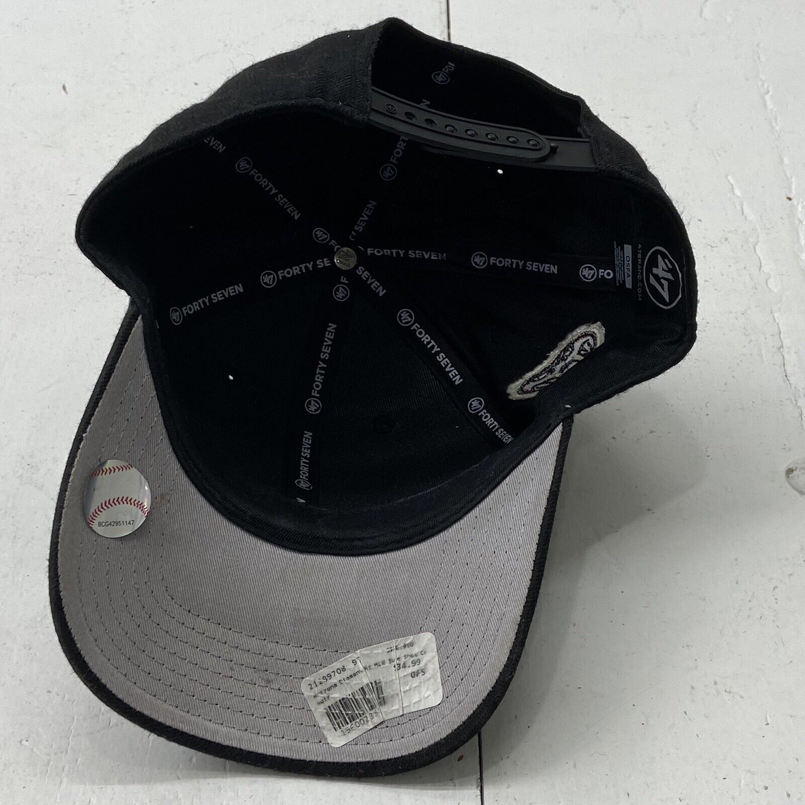 Arizona Diamondbacks Logo 47 Brand MLB Baseball Black Adjustable Cap Hat