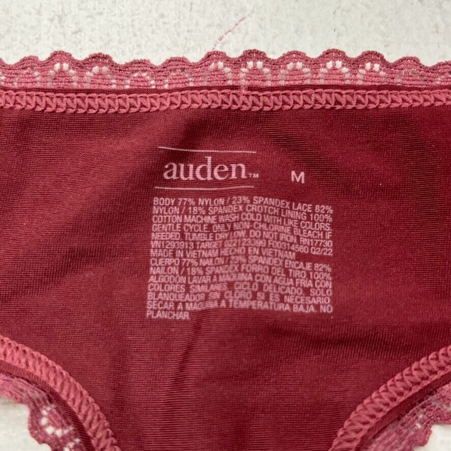 Women's Lace Back Tanga Lingerie Underwear - Auden™ Red/Pink XXL