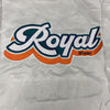 Royal Look White Snap Up Nylon Bomber Jacket Miami Men Size Small NEW