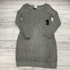 Ana A New Approach Silver Foil Long Sleeve Sweater Dress Women’s Size L NEW *