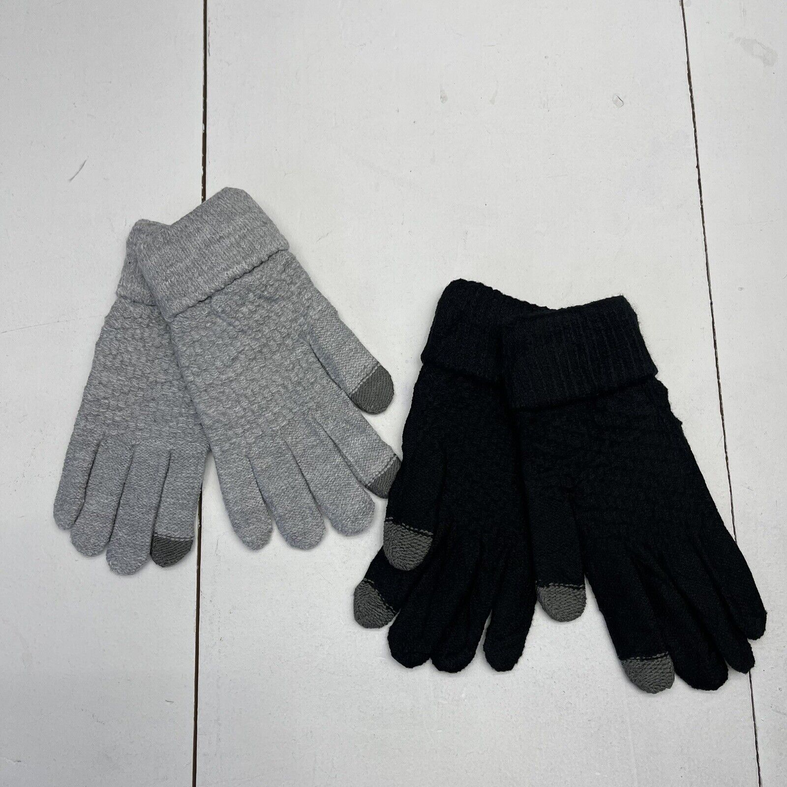 Geyoga 2 Pack Black & Grey Fleece Winter Gloves Women’s OS